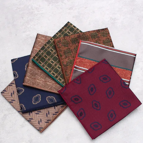 Hommes Formel Affaires Mariage Costume Pochette Soie Jacquard Floral Géométrique Mouchoir Accessoires de Costume