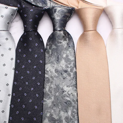 Corbata Clásica de Negocios Casual para Hombre de Seda de Poliéster Paisley Rayada Jacquard para Fiesta de Boda Ropa Formal
