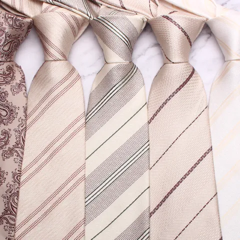 Corbata Clásica de Negocios Casual para Hombre de Seda de Poliéster Paisley Rayada Jacquard para Fiesta de Boda Ropa Formal