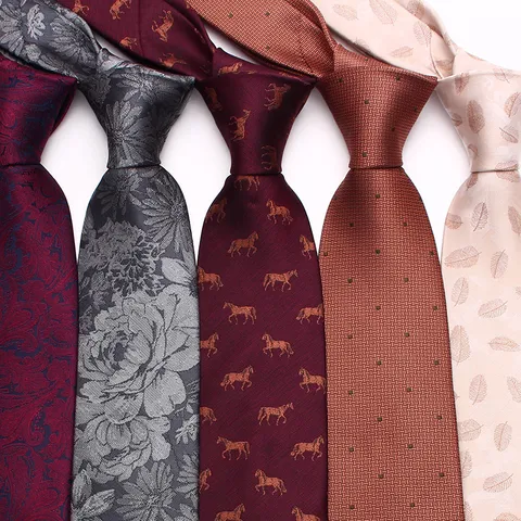 Corbata Casual de Negocios para Hombres Jacquard Tejido Corbata Clásica Tacto de Seda para Boda Formal Fiesta Trabajo Oficina