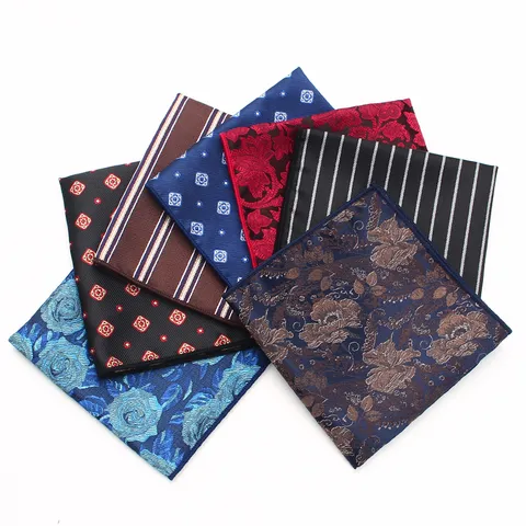 Pañuelo de Bolsillo para Traje de Boda de Negocios para Hombre Jacquard Floral Paisley Poliéster Pañuelo Accesorios de Traje de Fiesta Formal