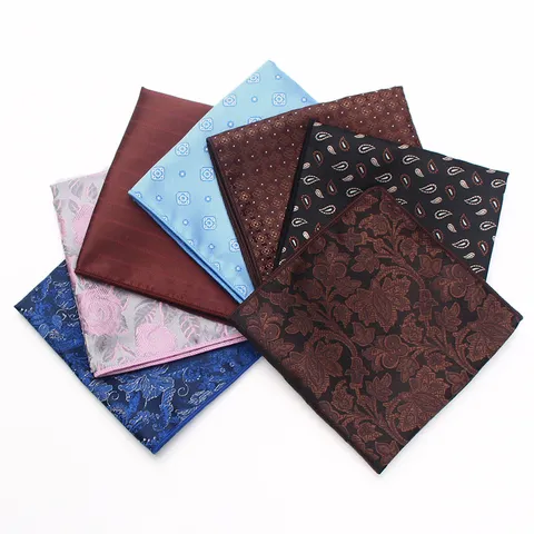Pañuelo de Bolsillo para Traje de Boda de Negocios para Hombre Jacquard Floral Paisley Poliéster Pañuelo Accesorios de Traje de Fiesta Formal