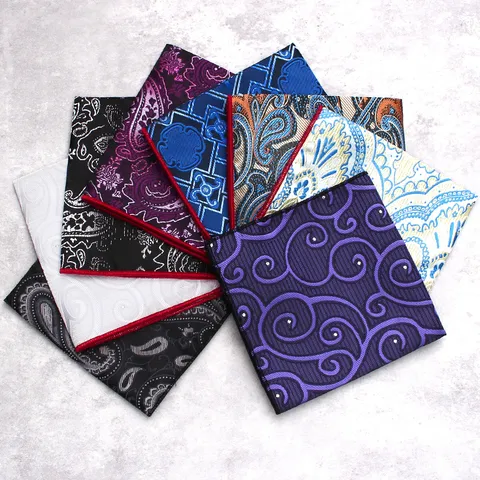 Uomini Paisley Fazzoletto da Taschino Formale Affari Matrimonio Abito Fazzoletto Quadrato Sciarpa Festa Abito Accessori