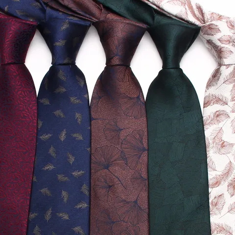 Corbata de Jacquard Formal de Negocios para Hombres Corbata Clásica de Seda de Poliéster para Boda Oficina Traje Fiesta Accesorios