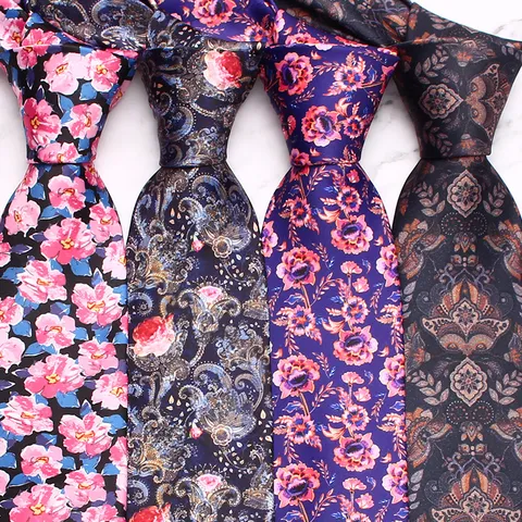 Men Printed Necktie Casual Fashion Animal Floral Pattern Neck Tie Business Wedding Party Polyester Neckwear