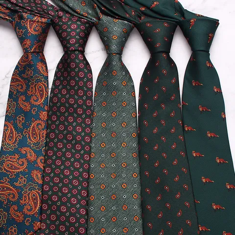 Corbata de Poliéster de Jacquard Paisley A Rayas Retro Casual de Negocios para Hombres para Boda Fiesta Traje Formal