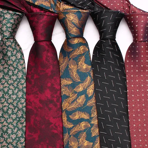 Corbata de Negocios para Hombre Vintage Jacquard Seda de Poliéster Para Boda Fiesta Formal Traje Cuello