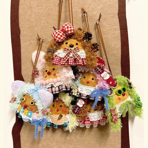 Handmade Natural Plant Pod Cute Doll Pendant Creative Craft Hanging Ornament Car Bag Decor Gift
