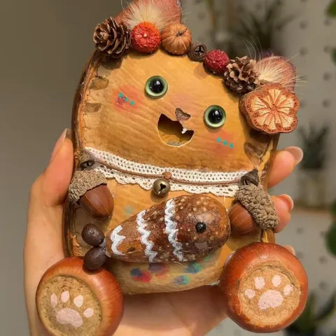 Handmade Natural Plant Pod Doll DIY Material Kit Creative Cute Craft Home Decor