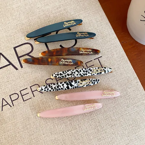 Pasador de Pelo de Acrílico Jaspeado con Letra Elegante y Sencilla Aleación Moda Diario Accesorios para el Cabello de Mujer