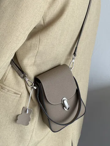 Echtes Leder Handy Tasche Für Damen Vintage Rindsleder Umhängetasche Minimalistisch Kleine Handtasche Schultertasche