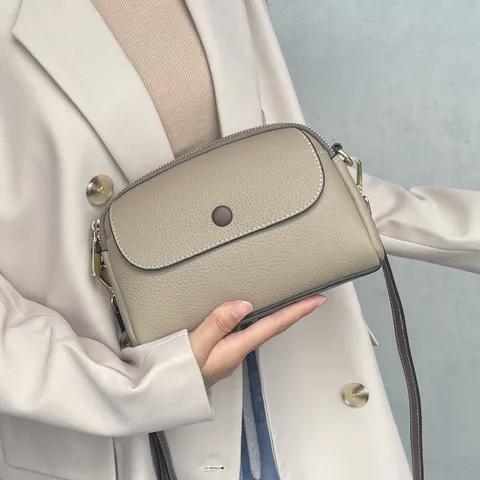 Damen Echtes Leder Umhängetasche Mode Lässig Oberste Schicht Rindsleder Kleine Quadratische Tasche Tägliche Handtasche