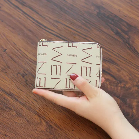 Tarjetero de Cuero PU Retro para Mujer Estuche de Tarjeta de Crédito con Cremallera Mini Billetera Multifuncional