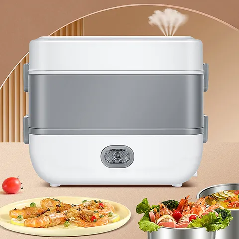 Tragbare Elektrische Lunchbox 200W Speisenwärmer Heizung Edelstahl Fächer Bento Box Für Büroarbeiter Reisen Zuhause Küche