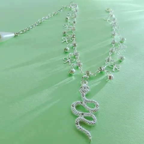Women Retro Double Layer Snake Pendant Anklet Gold Silver Plated Rhinestone Bowknot Chain Beach Foot Jewelry