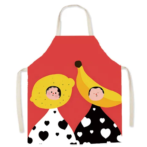 Arte San Valentino Carino Grembiule Senza Maniche Antivegetativa Frutta Cartone Animato Cucina Cottura Forno Grembiule Domestico