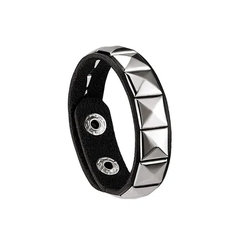 Punk Rivet PU Leather Bracelet For Men Women Gothic Street Rock Studded Bangle Nightclub Assorted Adjustable Wristband Jewelry