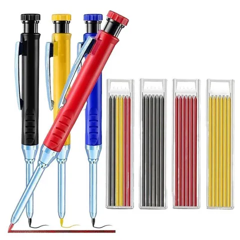 Tiefloch Holzbearbeitung Bleistift Engineering Druckbleistift Zimmermannsbleistift Lange Nase Marker Schnell Trocknend Skizze Werkzeug
