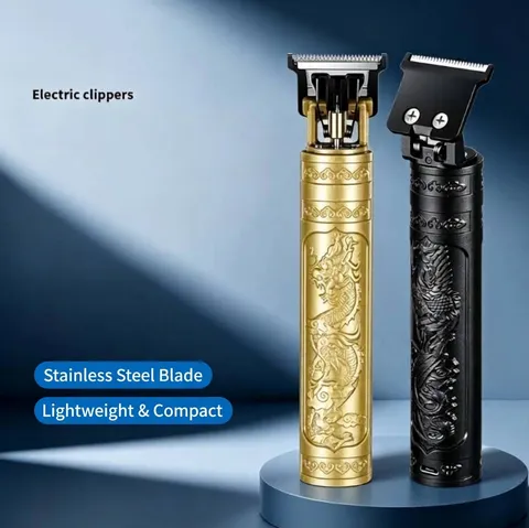 Cortapelos Profesional Recortador de Pelo Eléctrico Inalámbrico Acero Inoxidable Cuchilla Desmontable Afeitadora para Hombres Barbería Hogar Uso Diario