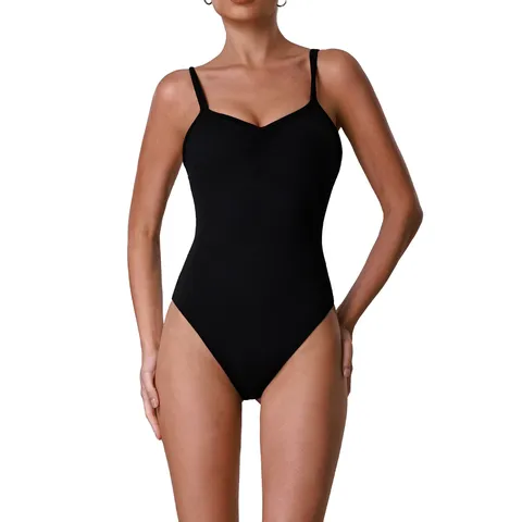 Damen Sexy Spaghetti-Träger Yoga Jumpsuit Hohe Elastizität Slim Fit Figurformend Activewear Pilates Fitness Bodysuit