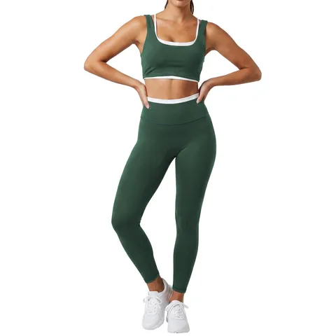 Conjunto de Yoga Deportivo para Mujer Sujetador Deportivo y Leggings Activewear