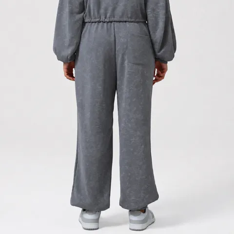 Damen Casual Sportliche Jogger Hose Hohe Taille Lockere Passform Lange Sweathose Einzigartig Polyester Fitness Laufen Training Sport Hose