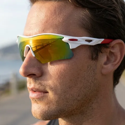 Sports Sunglasses UV400 Protection PC Frame Explosion Proof Cycling Eyewear Outdoor Reflective Lightweight Unisex
