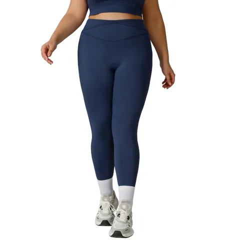 Damen Hohe Taille Yoga Hose Bauchweg Workout Fitness Leggings Übergröße Nylon Elasthan Sportbekleidung