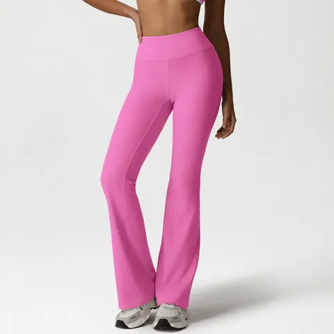 Women's High Waist Flare Yoga Pants Butt Lifting Athleisure Workout Gym Running Flared Leggings Solid Color Pants