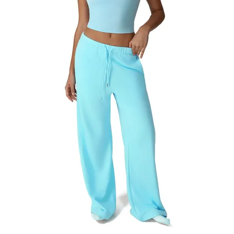 Damen Casual Loose Gerade Sweatpants Hoher Bund Kordelzug Athletische Yoga Jogger Hose Tägliche Workout Unterteil