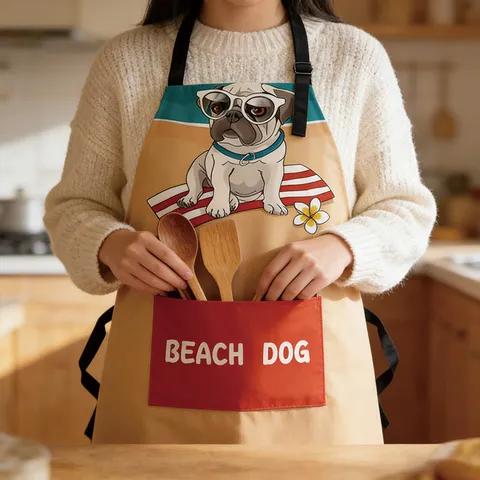 Erwachsene Süße Cartoon Wasserdichte Schürze Mit Tasche Verstellbarem Gurt Polyester Ärmellose Küche Kochen Reinigung Schürze Für Zuhause
