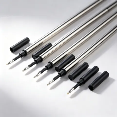 Recambio de Bolígrafo de Metal Escritura Suave Tinta de Repuesto Para Oficina Escuela Suministros Negro Azul Rojo Recambios 0.7mm