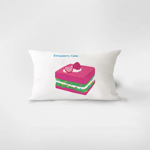 Housse de Coussin Décoratif en Peluche Imprimé de Fruits Mignons Style Crème Nordique pour Salon Chambre