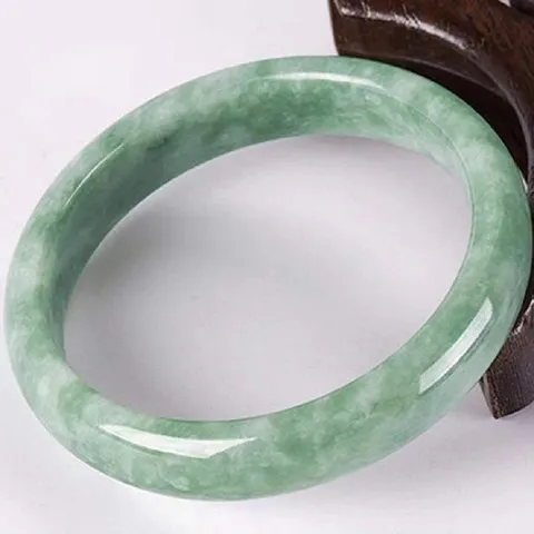 Neu-Chinesischer Stil Vintage Grüner Glas Armreif Armband Eleganter Transluzenter Schwebender Blumen Offener Armreif Schmuck Für Damen