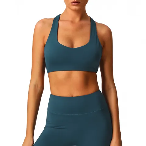 Soutien-Gorge de Sport Dos Nageur pour Femmes Haut de Yoga Fitness Sans Coutume Respirant Séchage Rapide Entraînement Sportif Course