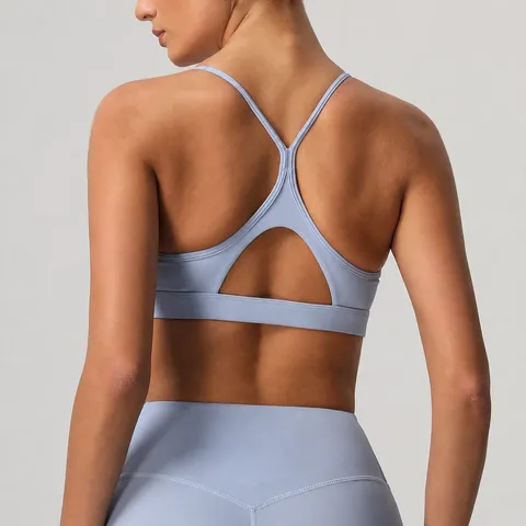 Dames Beugelloze Verwijderbare Gevoerde Sport-bh Atletische Snelle Droge Fitness Vest Ademende Kruisrug Yoga Hardlooptop