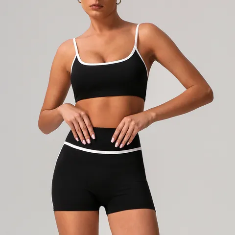 Conjunto de Yoga de Fitness Deportivo de Cintura Alta de Secado Rápido para Mujer Chaqueta de Manga Larga Sujetador Shorts Traje Deportivo