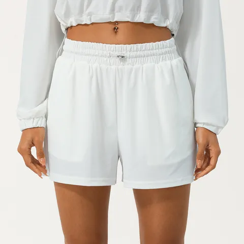 Shorts Deportivos Casuales para Mujer Shorts Sueltos con Cordón Cintura Elástica Running Fitness