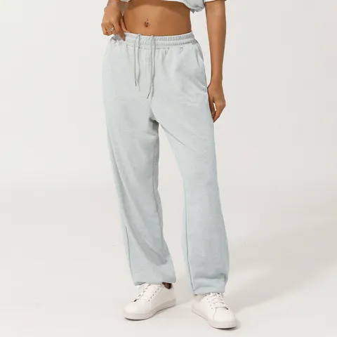 Damen Hoher Bund Jogginghose Casual Locker Gerade Jogger Hose Feuchtigkeitstransportierend Sport Hose Mit Taschen