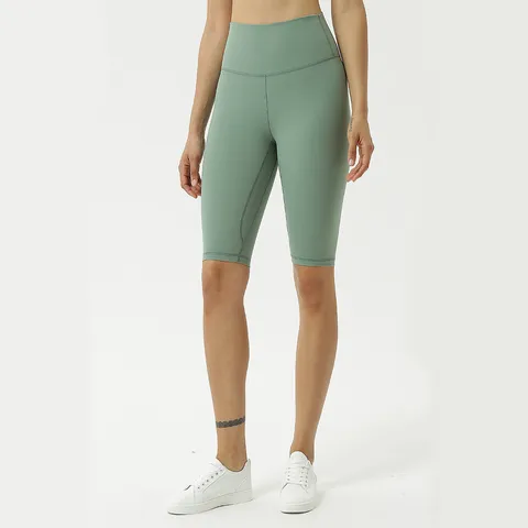 Women's High Waist Yoga Shorts Double-Sided Brushed Biker Shorts Activewear Running Fitness Workout Athletic Pants
