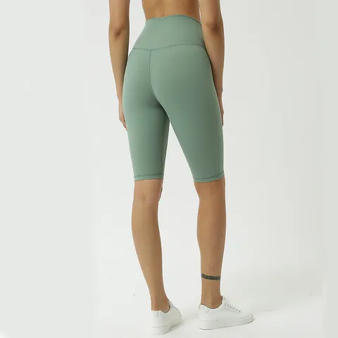 Women's High Waist Yoga Shorts Double-Sided Brushed Biker Shorts Activewear Running Fitness Workout Athletic Pants