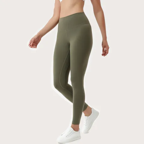 Pantaloni da Yoga da Donna a Vita Alta Push-Up per Allenamento Leggings da Fitness Elastici Tinta Unita