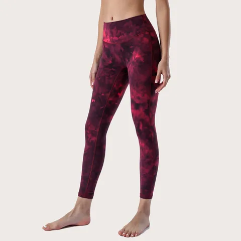 Pantalon de Yoga Fitness Taille Haute Sans Coutures Push-Up Tie-Dye pour Femmes Leggings Sport