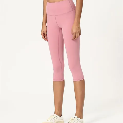 Pantalones de Yoga Capri de Tiro Alto para Mujer Leggings Deportivos Cepillados