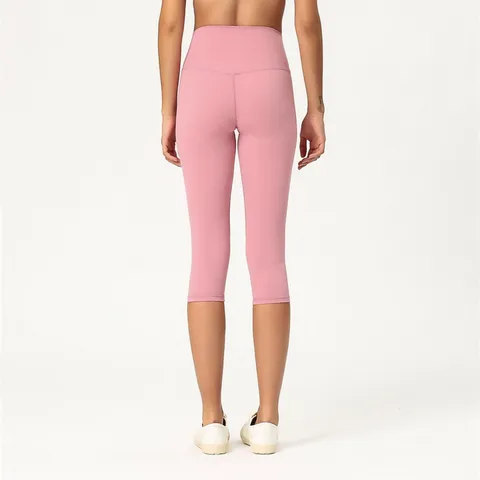 Pantalones de Yoga Capri de Tiro Alto para Mujer Leggings Deportivos Cepillados