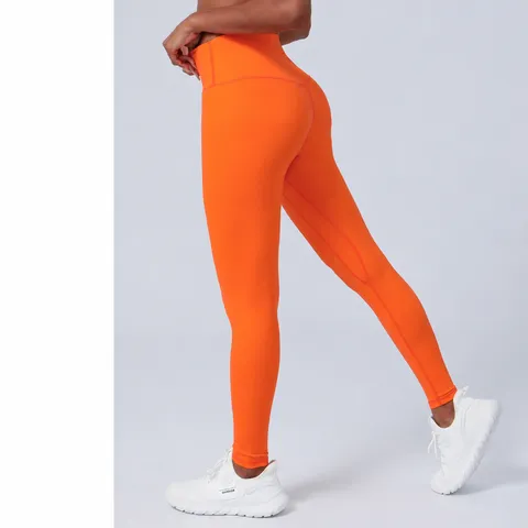 Pantaloni da Yoga a Vita Alta da Donna Atletica Fitness Palestra Leggings Nylon Spandex Elastico Workout Activewear Running