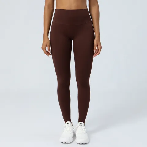 Pantalon de Yoga Taille Haute pour Femme Athlétique Fitness Gym Leggings Nylon Spandex Extensible Workout Activewear Running