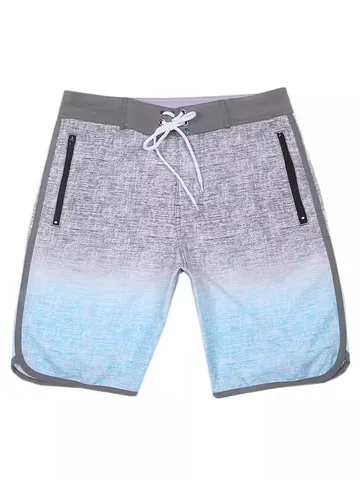 Men's Quick Dry Four-Way Stretch Beach Shorts Casual Summer Board Shorts Drawstring Sports Swimming Trunks