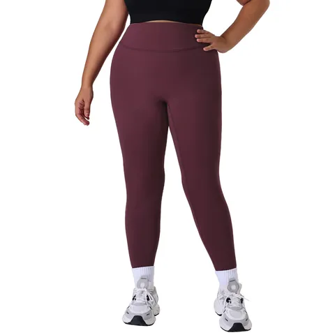 Women's Plus Size High Waist Yoga Leggings Nude Feel Tummy Control Workout Fitness Pants Stretch Athletic Running Gym Trousers