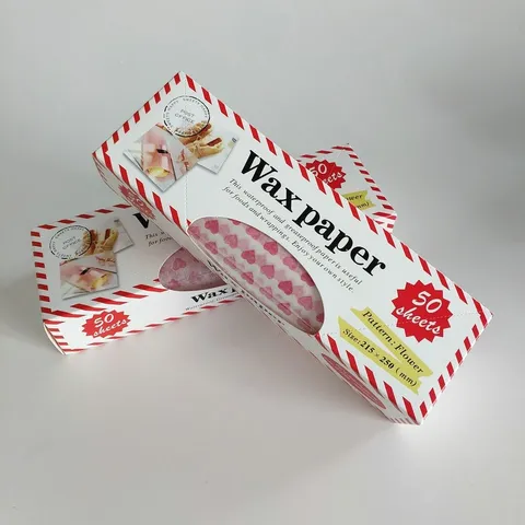 Wax Paper Greaseproof Food Wrapping Paper Stamp Print Sandwich Burger Bread Packaging Paper Sheets Bakery Supplies